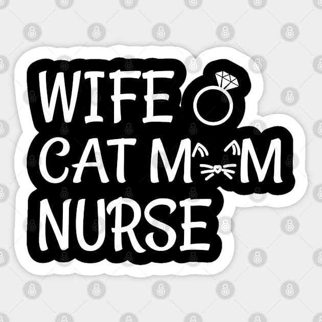 nurse cat lover Sticker by Elhisodesigns